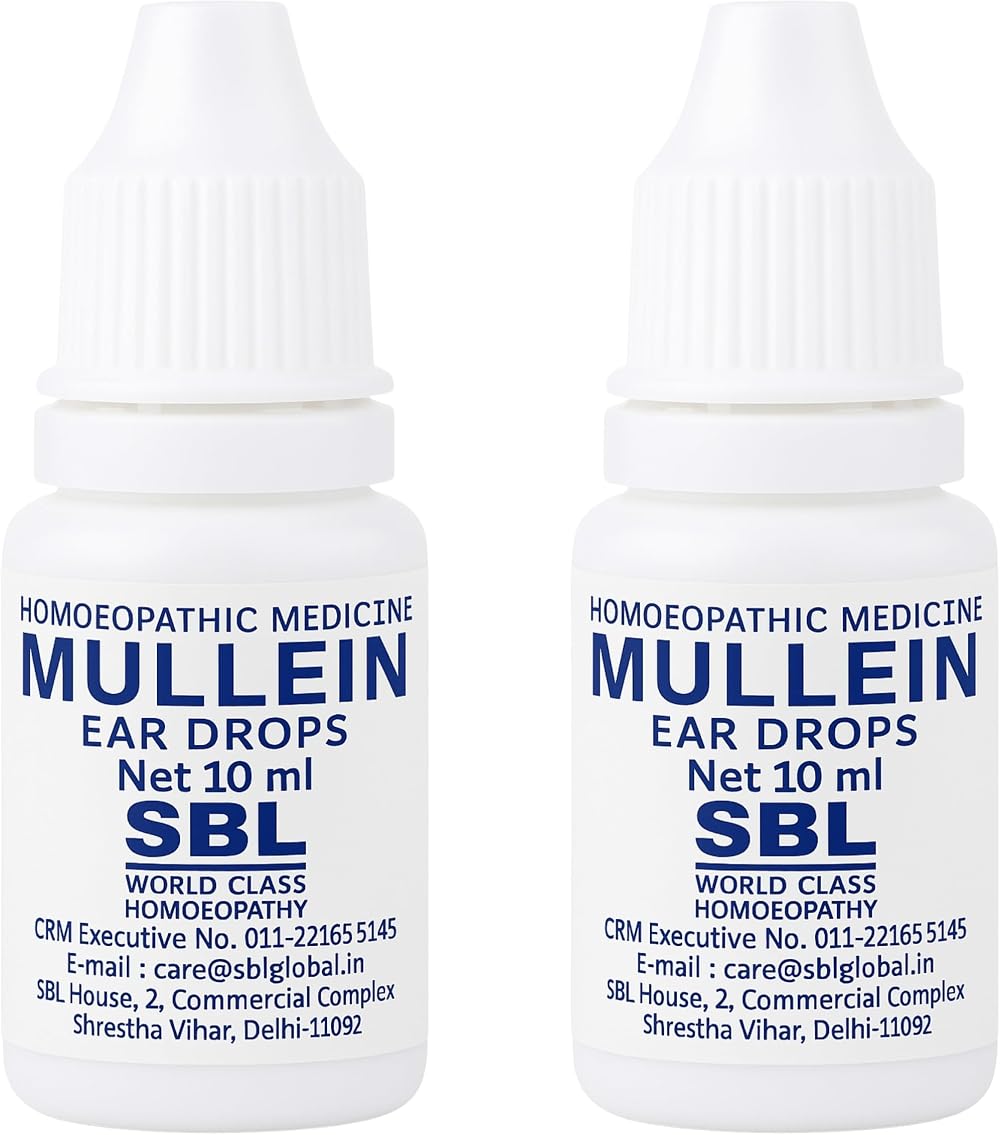 SBL Mullein Ear Drops 2x10ml - Natural Ear Wax & Infections Relief