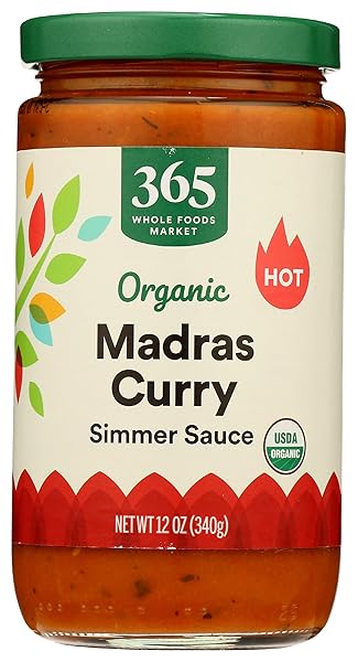 365 BY WHOLE FOODS MARKET, SAUCE MADRAS CURRY ORGANIC, 12 OUNCE