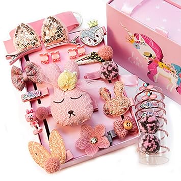 Amazon Com Baby Girls Hair Accessories Set Hair Ties Ribbon