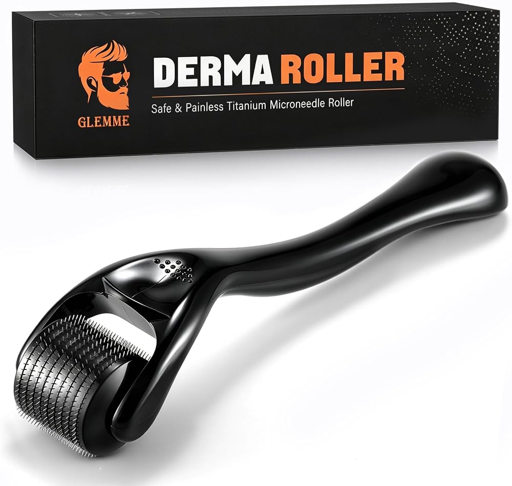 Microneedle Derma Roller for Hair Beard Face Skin 0.25mm Beard Roller Microneedling Roller, Microneedle Roller 0.25mm for Men