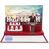 Laughalot Talking Trump Pop Up 3D Birthday Card With Donald Trump Real Voice with Light & Sound Says Happy Birthday to Make Your Birthday Great – Donald Trump Interactive Card Gift for Men and Women