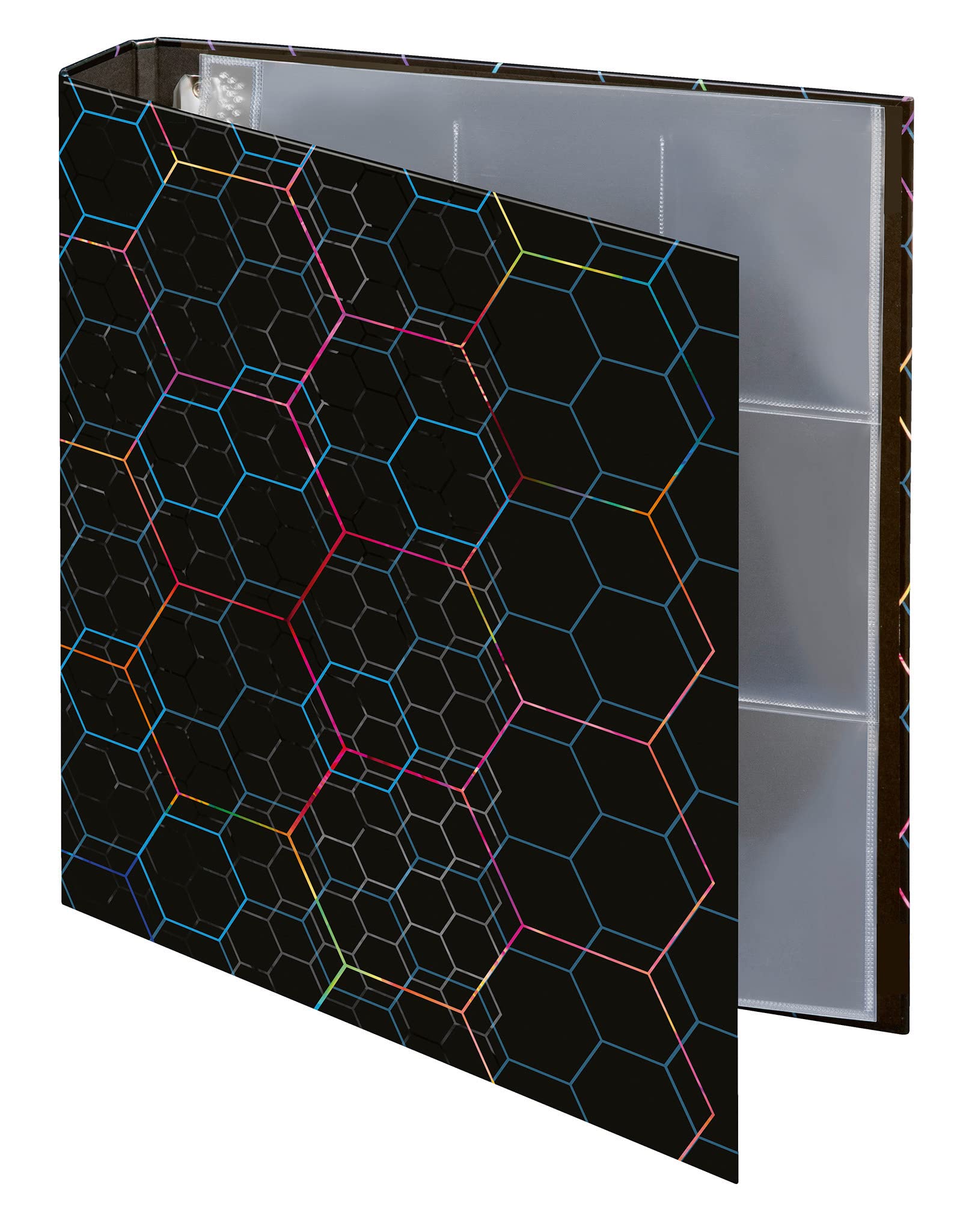 Veloflex 1143980 Ring Binder DIN A4 with 10 Collection Pockets, 4-Ring Mechanism, Filling Height 25 mm, Ring Binder, Collector's Card Folder