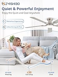 ZMISHIBO 52 Inch Ceiling Fan with Light, App&Remote