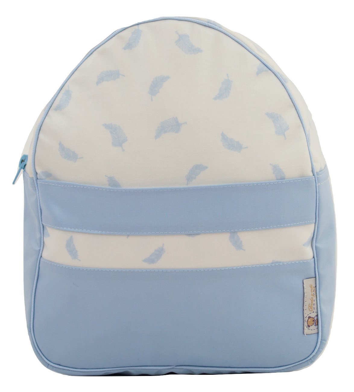 Little Nordic Laminated Children's Backpack or Bag for School or Nursery, Blue Feathers