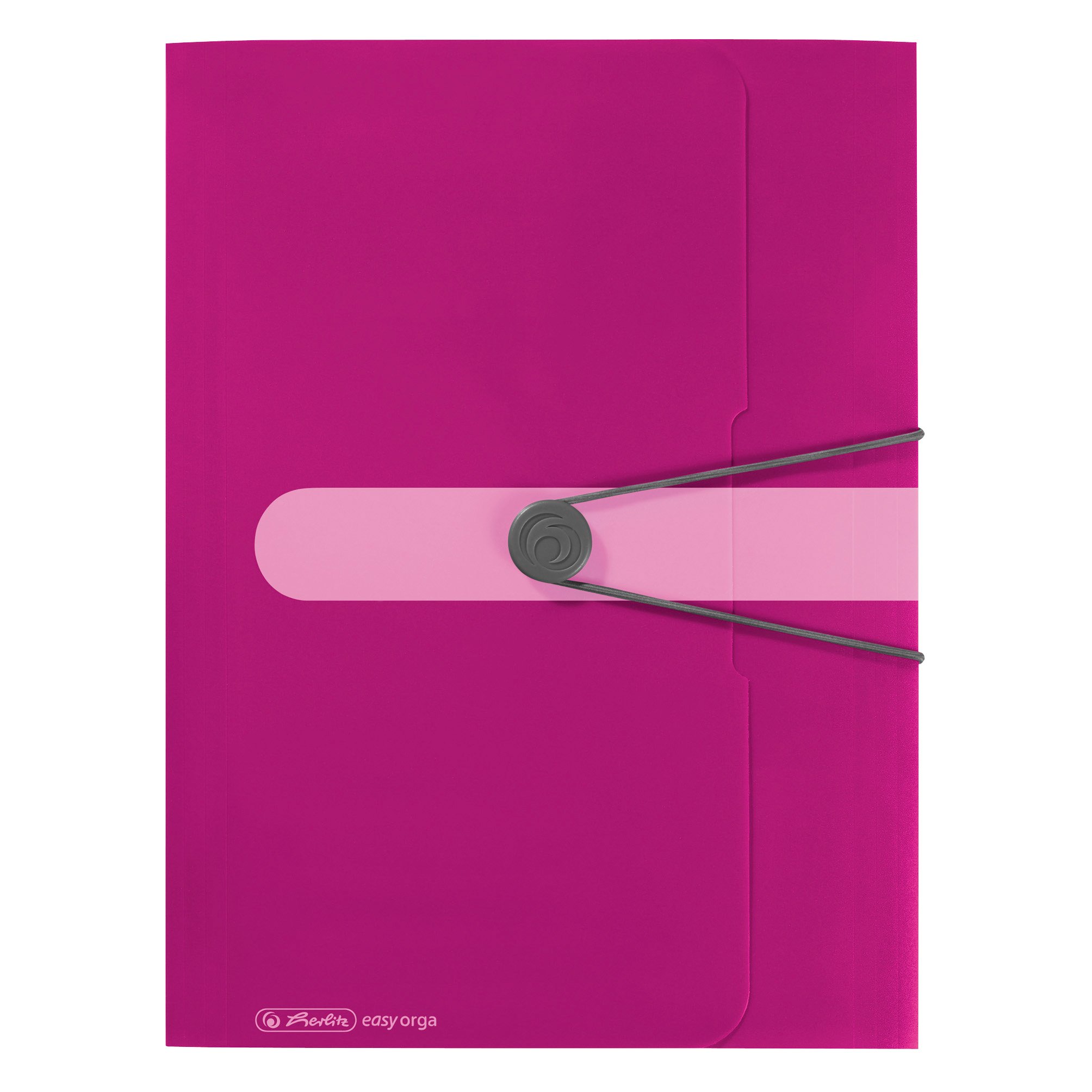 Herlitz Easy Orga To Go A4 PP Wallet Folder - Opaque Berry (Pack of 3)