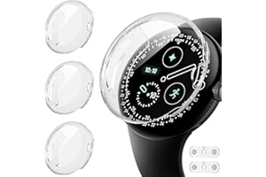 Suoman 3-Pack for Google Pixel Watch 4 41mm Case with 2*Charging Accessories, All-Around Protective Soft TPU Bumper Cover Scr