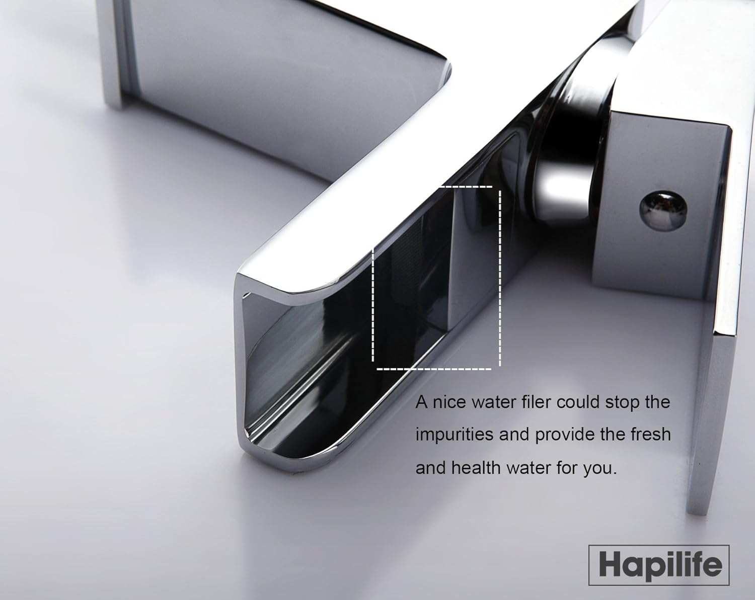 Funime Square Basin Taps Waterfall Mixers Bathroom Sink Mixer Taps Chrome Brass Single Lever With Uk