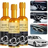 stray poet 3Pcs Catalytic Converter Cleaner,Catalytic Converter Cleaner Kit,Auto Parts Engine,Exhaust System Pipe Carbon Removal Cleaner Treatment Additive Oil,Fuel System Treatment Oil Additive