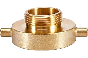 BANG4BUCK 2-1/2 NST (NH) Female 1-1/2" NST (NH) Male Fire Hydrant Adapter with Pin Lug Brass Fire Equipment for Fire Hydrants, Pipes, Hoses
