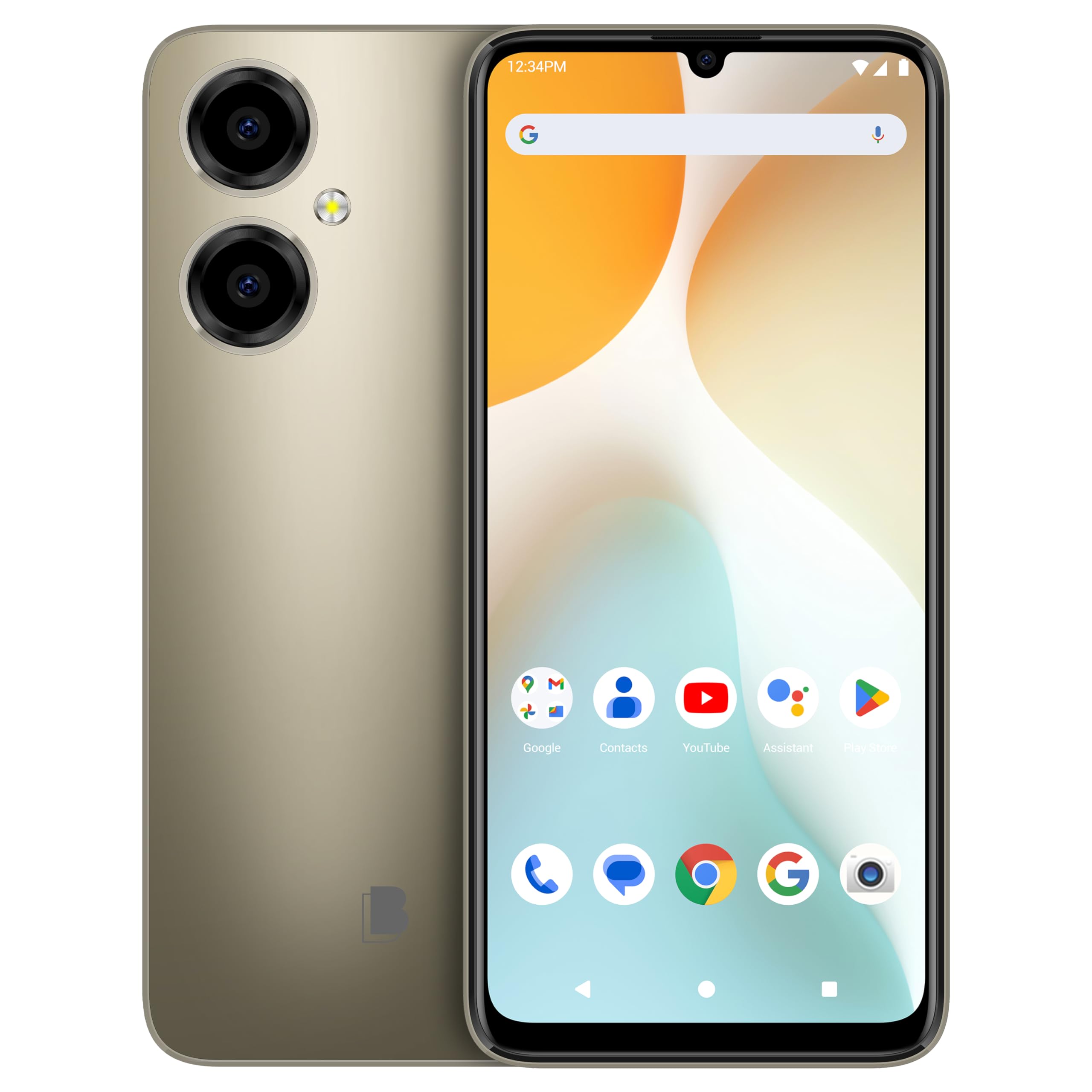 BLU G64 | 2024 | 3-Day Battery | Unlocked | 6.8” HD+ Infinity Display | 256GB | Dual 50MP Camera | US Warranty| Gold