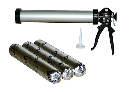 3 Stück Bostik 3071 Spritzkork Lösemittelfrei a 500 ml + 1 HAWE Handfugenpistole