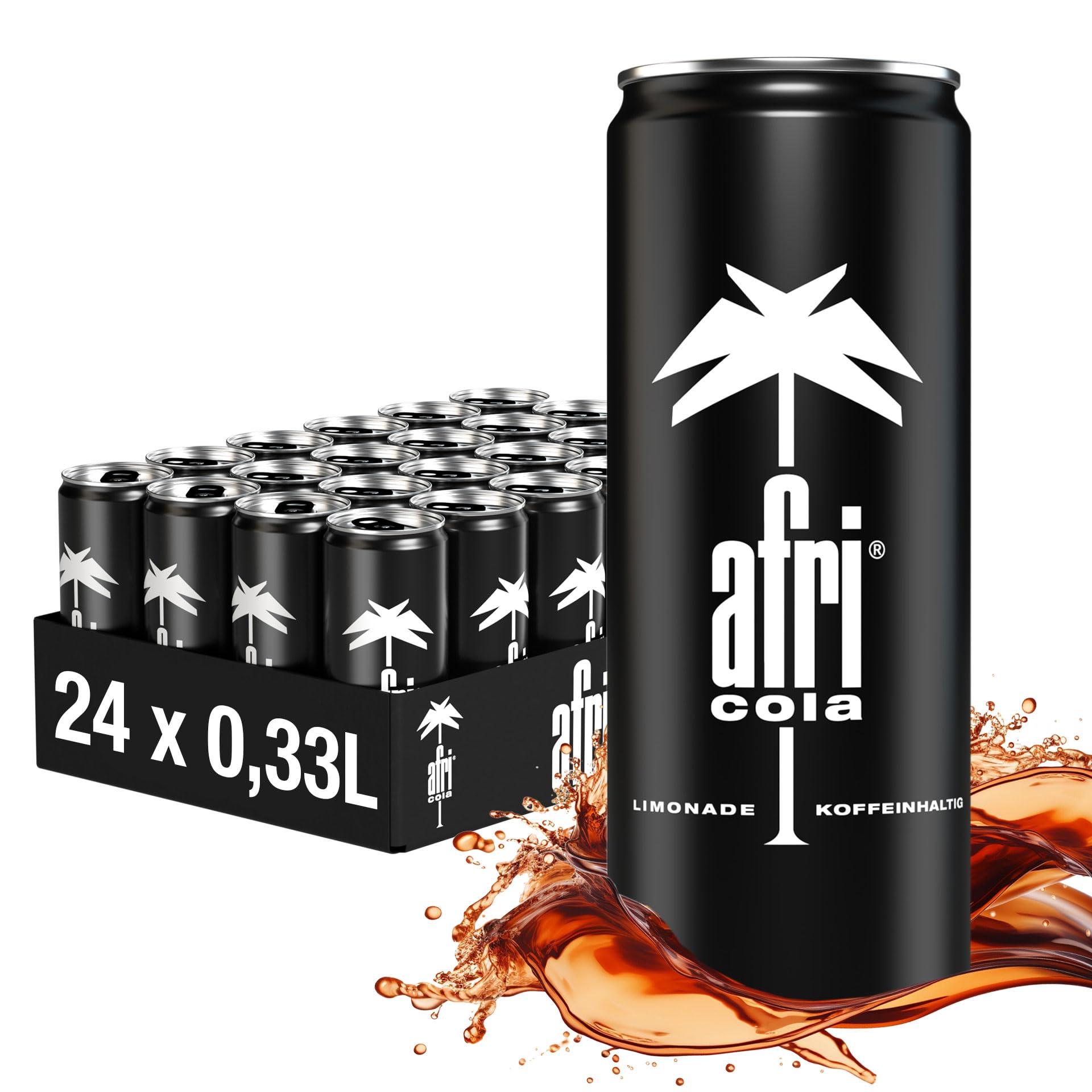 afri cola - erfrischende Cola mit einzigartigem afri-Geschmack - koffeinhaltig - in der praktischen Getränkedose, EINWEG (24 x 330 ml)