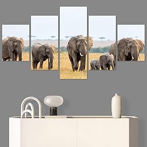 SIGNWIN 5 Panel Canvas Wall Art Modern Art...