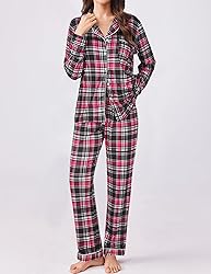 Ekouaer Womens Pajamas Set 2 Piece Button Down Pjs