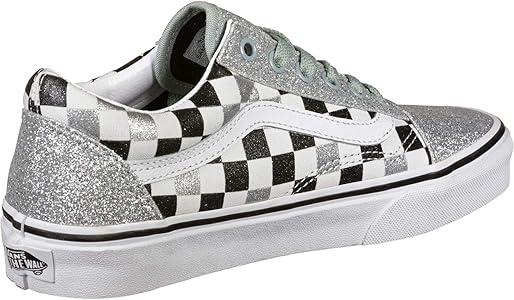 silver glitter vans