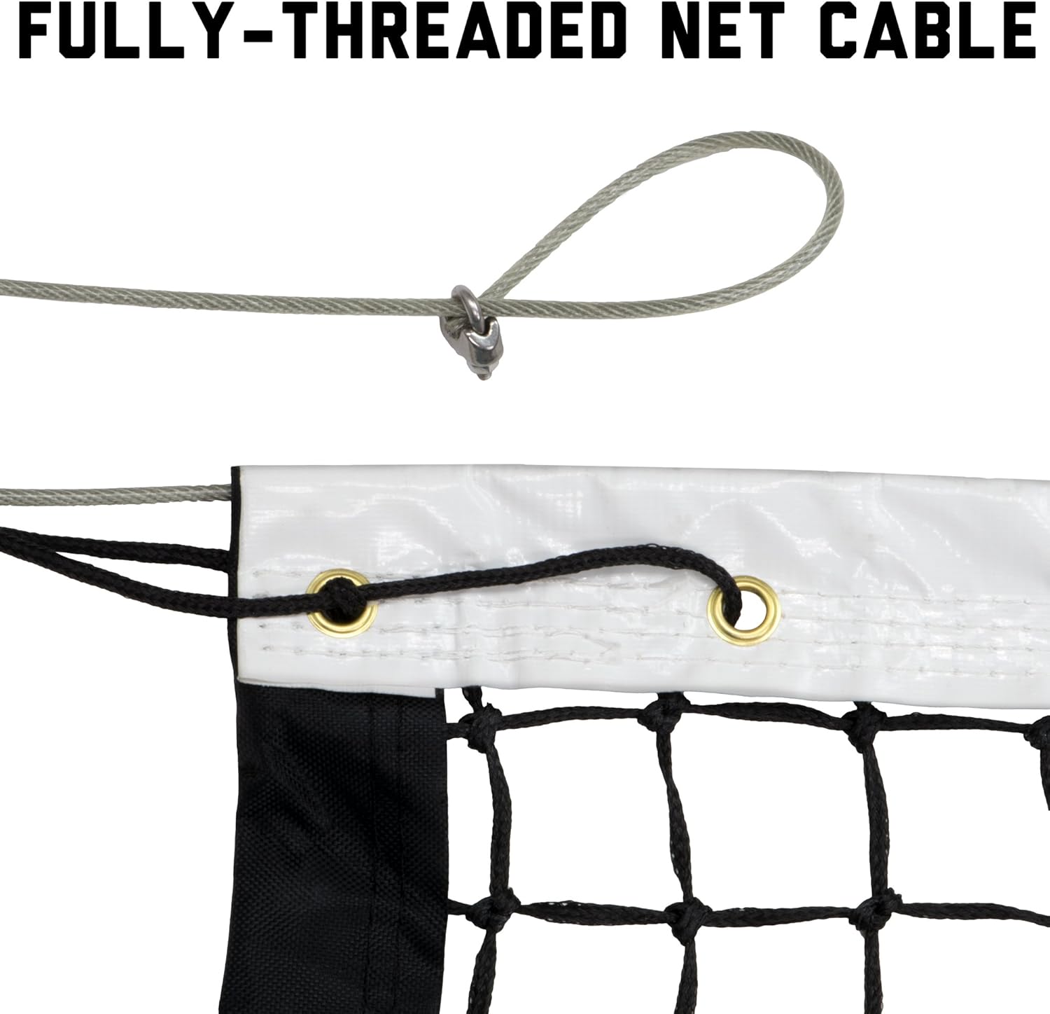 Crown Sporting Goods Standard Tennis Net with Winch Cable - 42" Plastic-Coated & Vinyl Netting - Full Size Replacement Sports Equipment for Indoor and Outdoor Tennis Courts - Carrying Bag Included : Sports & Outdoors