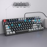 MageGee 75% Mechanical Keyboard 87 Keys Red Switch Blue LED TKL Wired view 5