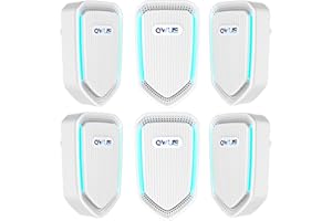 QWUE 6Pack Air Ionizer Plug In, Filterless Home Negative Air Purifier, Quiet Air Freshener Portable Cleaner for Odors Smoke Dust, Air Purifiers for Home Office, Bedroom, Bathroom