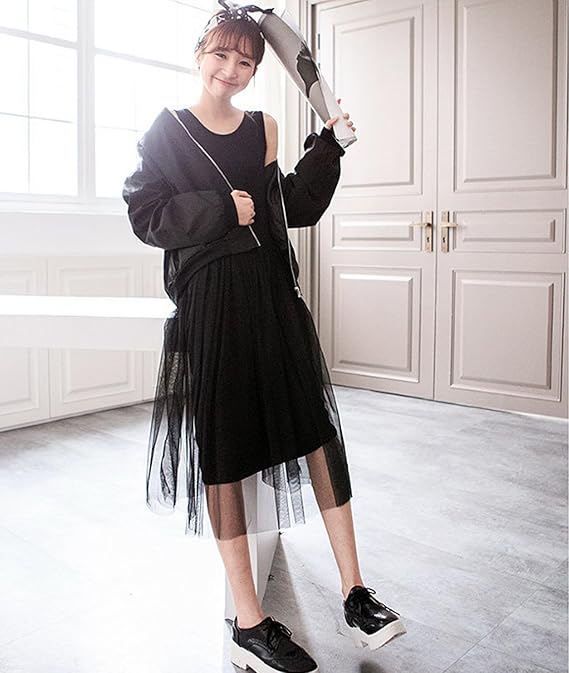 Amazon Co Jp ノーブランド チュールワンピース チュール カットソー 切替 ノースリーブ ワンピース ロング丈 3色 フレア Aライン チュールスカート ロング ノースリ ワンピ ドッキング デザイン レディース ファッション 並行輸入品 服 ファッション小物