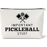Pickleball Gifts for Women Cosmetic Bag Pickleball Lover Gift Pickle Ball Themed Cosmetic Bag Pickle Ball Player Gifts Birthday Graduation Gift for Women Girls Friends Pb Team Zipper Travel Pouch