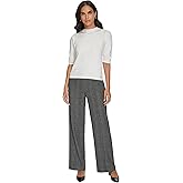 Calvin Klein Womens Puff Sleeve Mock Neck Knit Blouse