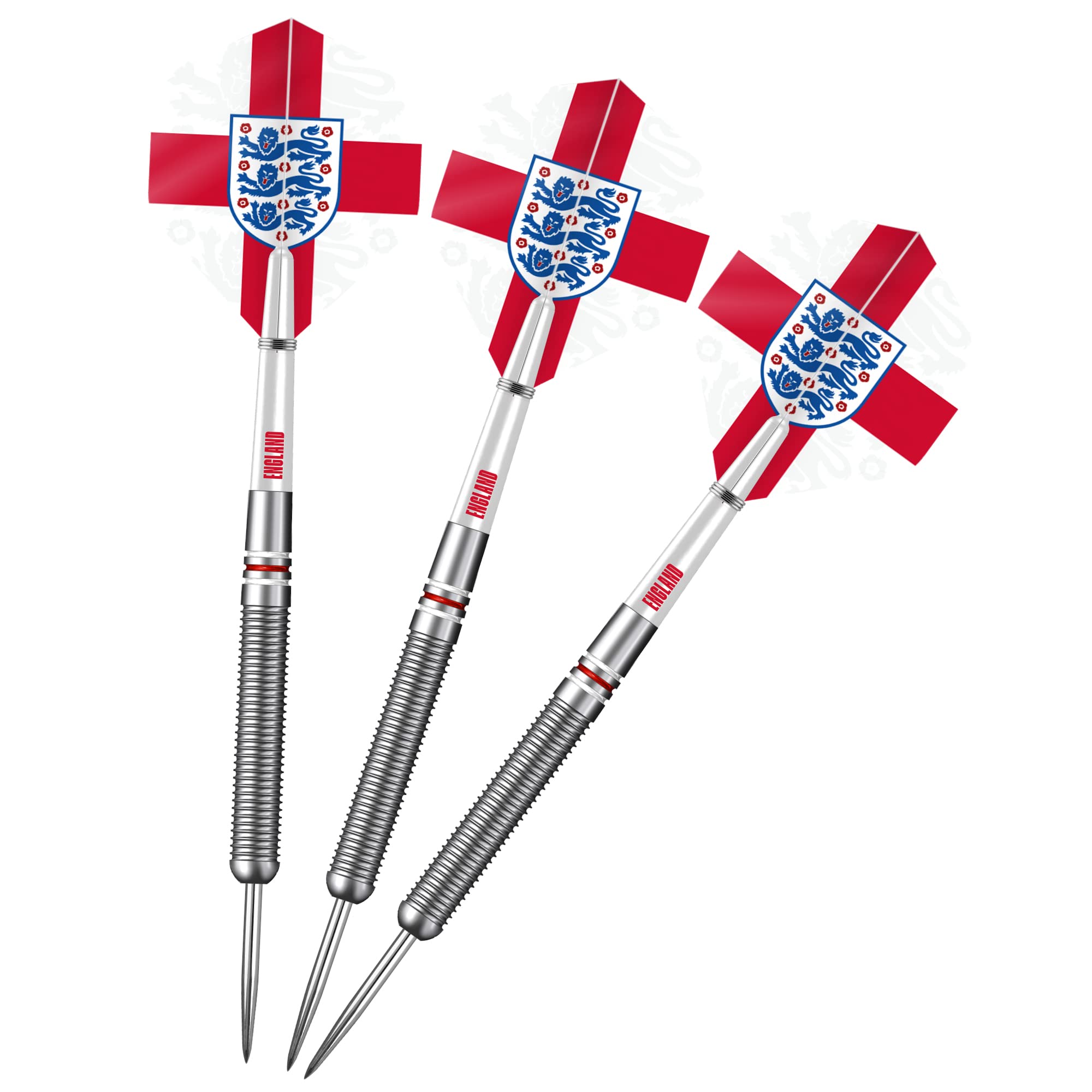 Darts Corner England Darts | Officially Licensed England FA St Georges Cross Darts | Steel Tip 90% Tungsten Dart | 24g (D1404)