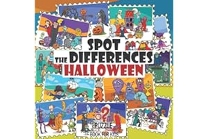 Spot the Differences - Halloween: Picture Puzzles Book for Kids Ages 4 and Up