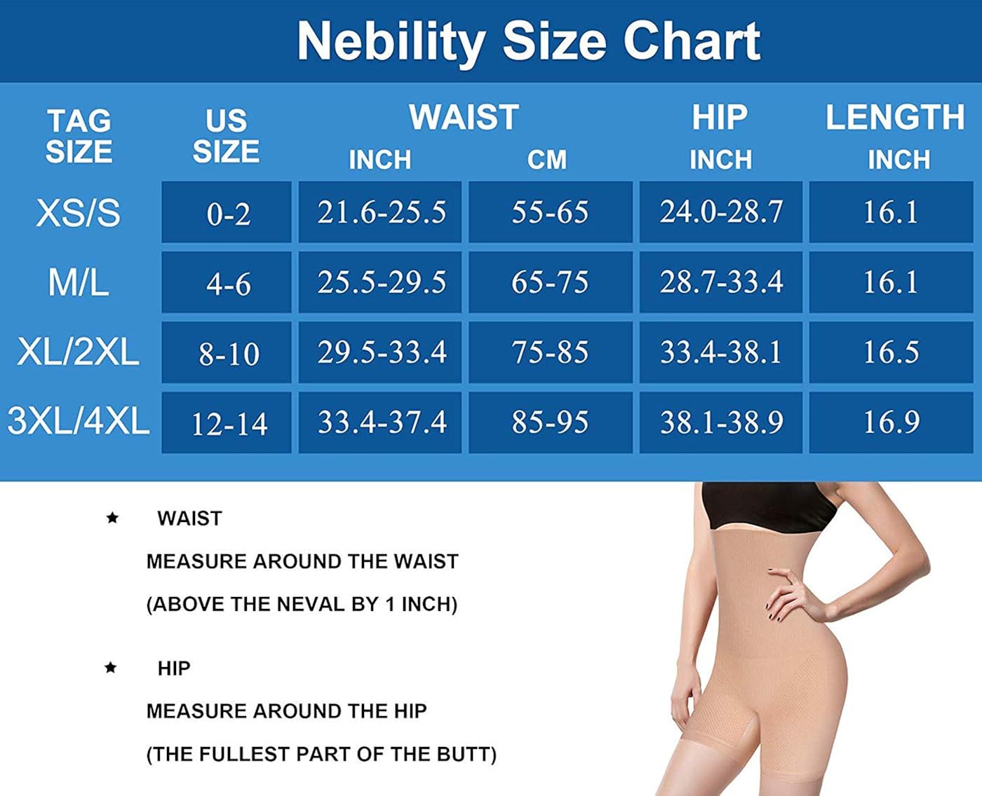 Nebility Women Waist Trainer Shapewear Tummy Control Body Shaper Shorts Hi-Waist Butt Lifter Thigh Slimmer at  Women’s Clothing store