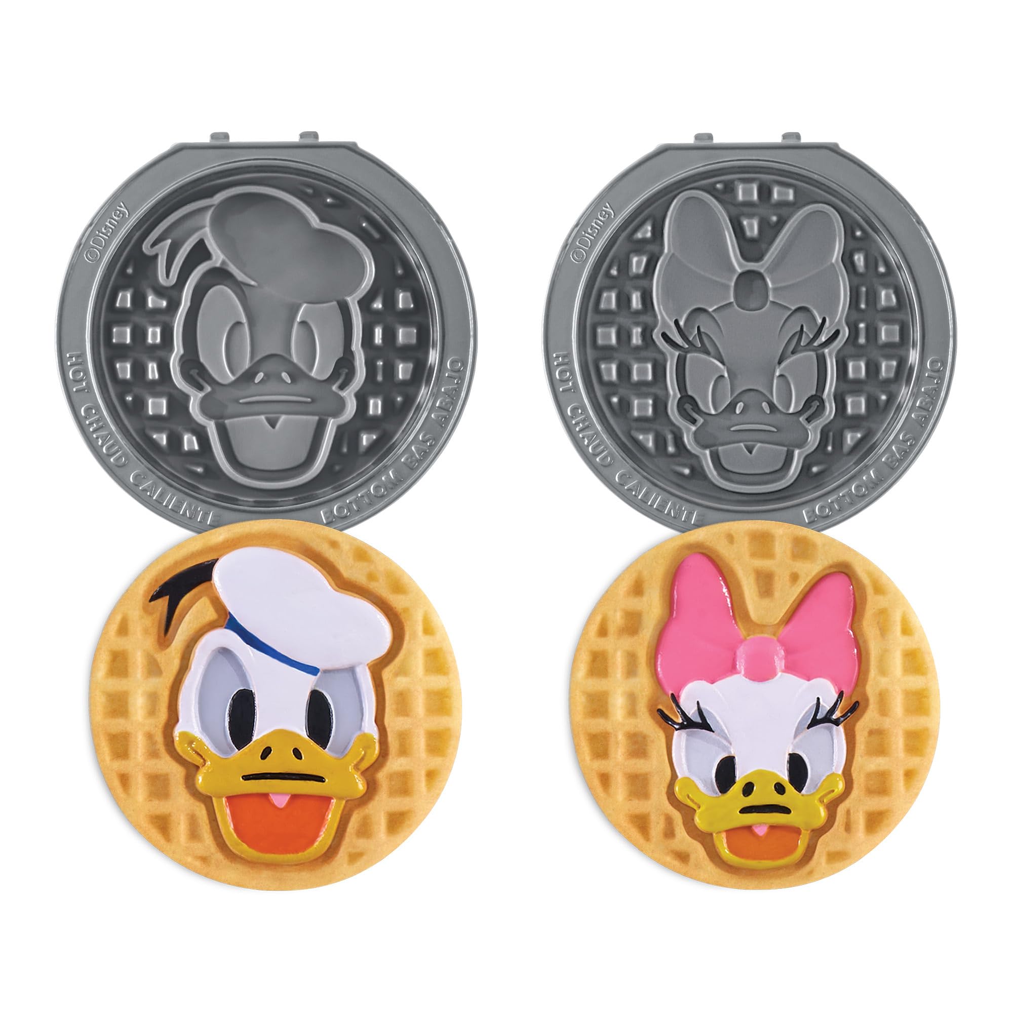 Photo 1 of Disney | Dash MultiMaker® Mini System Removable Plate Sets - Easy-to-Swap Plates for Your Waffle Maker - Set of 2, Donald & Daisy Design