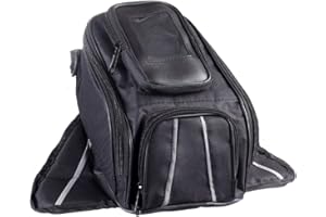 The Nekid Cow | Motorcycle Tank Bag Waterproof with Heavy Duty Strongest Magnetic Gas Tank Bag Black Rain Cover Included