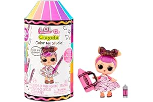 L.O.L. SURPRISE! LOL Surprise Loves CRAYOLA Color Me Studio with Collectible Doll, Over 30+ Surprises, Paper Dresses & Accessories, Art Studio Packaging, Limited Edition Small Doll, Great Toy Gift for Kids Ages 3+