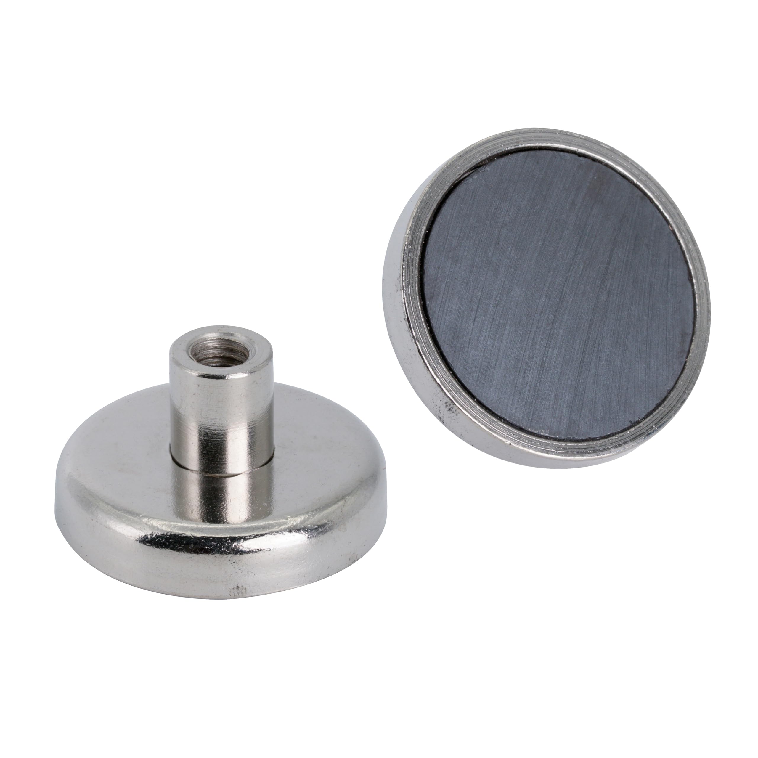 Y30BH Ferrite Pot Magnet with M6 Thread for DIY, Hanging, Holding or Underwater - 32mm dia x 18mm tall - 5.8kg Pull - North - Pack of 20