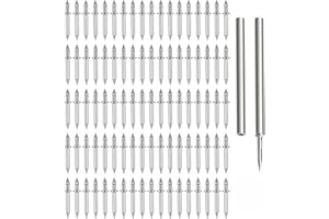 zcfochi 300pcs Double-Head Skirting Thread Seamless Nail, Non Marks Nail, Invisible Security Screw, Double Ended Baseboard Invisible Screw,Hidden Nail for Wood Veneer, with Specific Sleeve Tool (300)