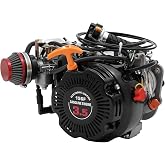 100cc 2KW 4-Stroke Gasoline Engine, 1.6L Tank Capacity Single-cylinder Air Cooling Bike Motor Kit for Road Bikes Mountain Bikes