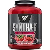 BSN SYNTHA-6 EDGE Protein Powder, with Hydrolyzed Whey, Micellar Casein, Milk Protein Isolate, Low Sugar, 24g Protein, Strawberry Milkshake, 48 Servings