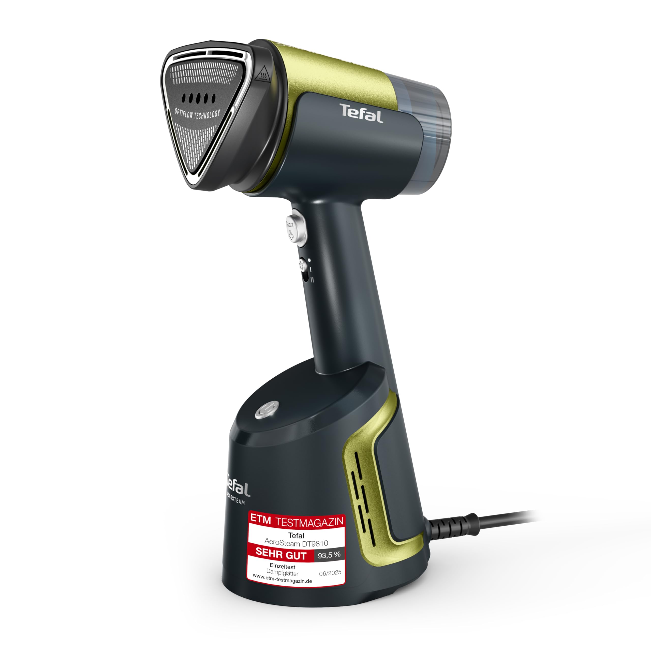 Tefal Aero Steam Dampfglätter – 1400W, Keramik-Bügelsohle, 20 g/Min. Dampf, 3 Modi & Turbo-Saugfunktion, 100 ml abnehmbarer Tank, schnelle faltenfreie Ergebnisse, für Kleidung & Textilien, Blau/Grün