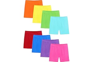 Ruisita Resinta 8 Pack Girls Bike Cartwheel Shorts Toddler Under Dress Dance Short Kids Safety Shorts(2-14 Years Old and up)