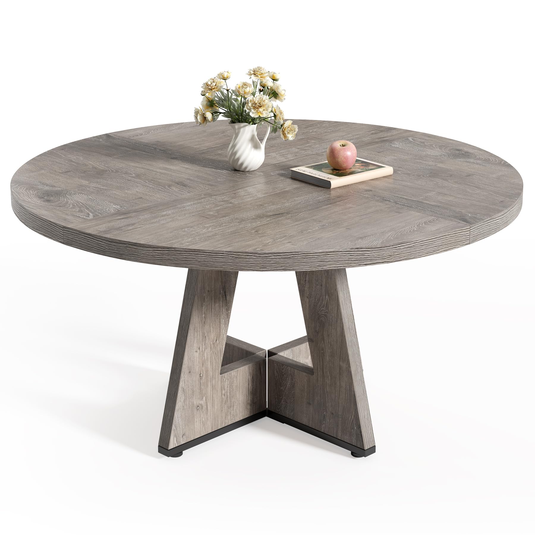 LITTLE TREE Round Dining Table for 4-6 People, 47