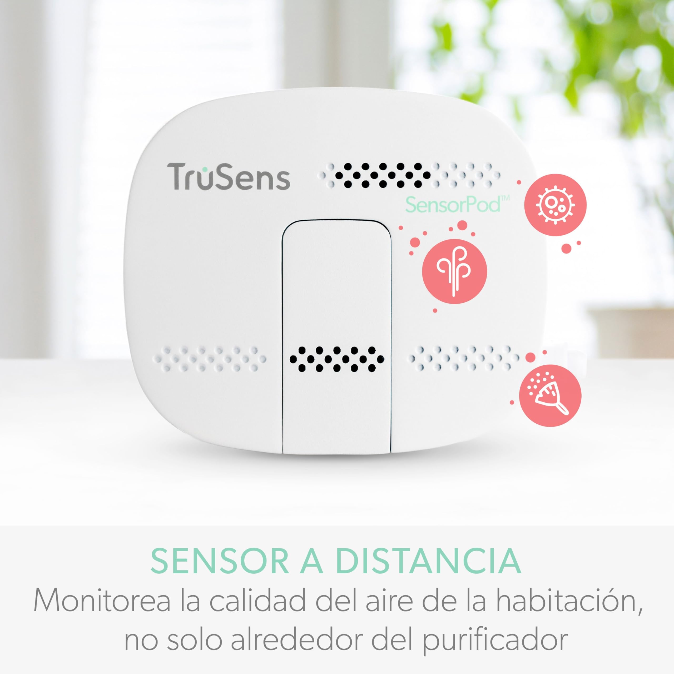 TruSens Air Purifier with UV-C Light + HEPA Filtration | Medium | SensorPod™ Air Quality Monitor | Auto, Sleep, & Turbo Mode | Touch Control | Portable Handle