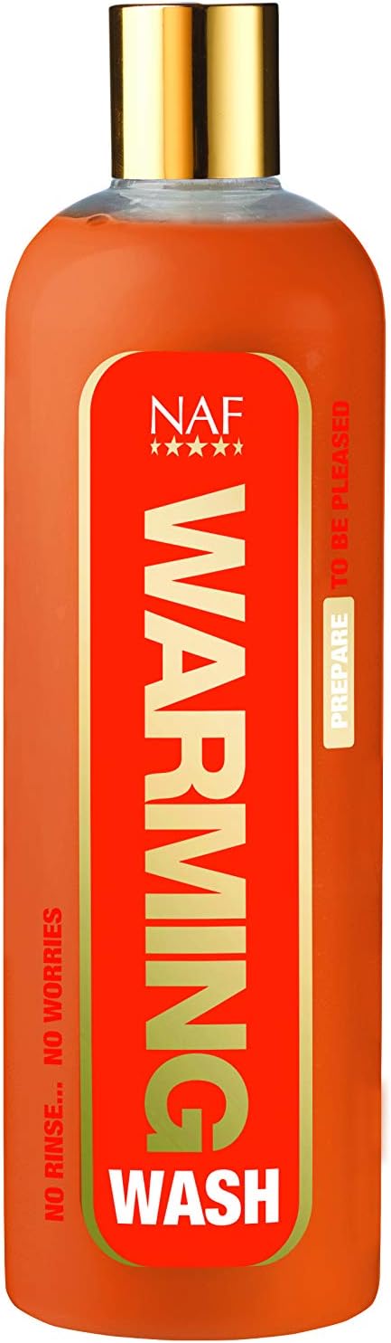 NAF Warming Wash 500ml, No-Rinse Post-Exercise Wash for Horses, Gently Warms & Cleans Muscles After Work