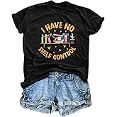 ASTANFY Book Lover Graphic Tees Women I Have No Shelf Control Shirt Book Shirts Teacher Shirts Short Sleeve