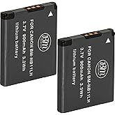 BM Premium 2 Pack Of NB-11L, NB-11LH Batteries for Canon PowerShot Elph 110, Elph 130, Elph 135 IS, Elph 140 IS, Elph 150 IS,