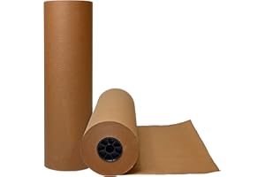 WOD KPN Brown Kraft Paper Roll - 24 inch x 1000 feet - for Packaging, Moving, Storage, Gift Wrapping, Floor Covering, Postal,