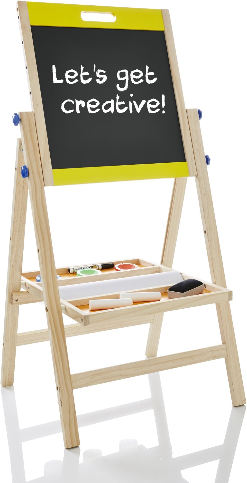 KiddyPlay Deluxe 3 in 1 Wooden Art Easel