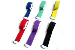 Deke Home - Elastic Tourniquet with Quick Release Buckle, Latex-Free Bands for First Aid Kits, Travel, Training, and Pet Care, 6-Pack Multicolor, Reusable (1x15.7)