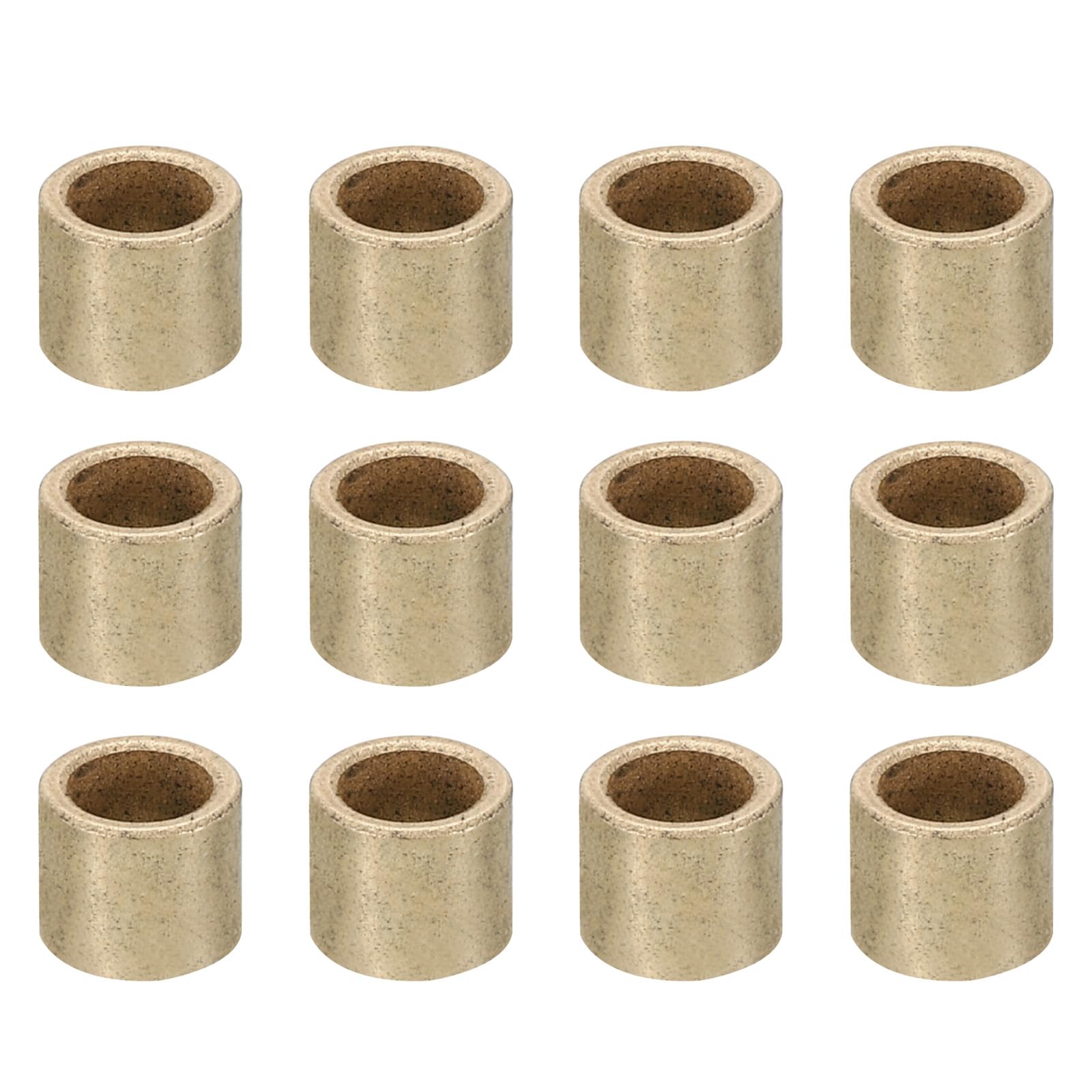 PATIKIL M5 Brass Spacers, 12 Pcs Metal Spacer Brass 5mm ID x 7mm OD x 6mm L Brass Spacers Screw Standoff for 1/5 Inch or M5 Screw