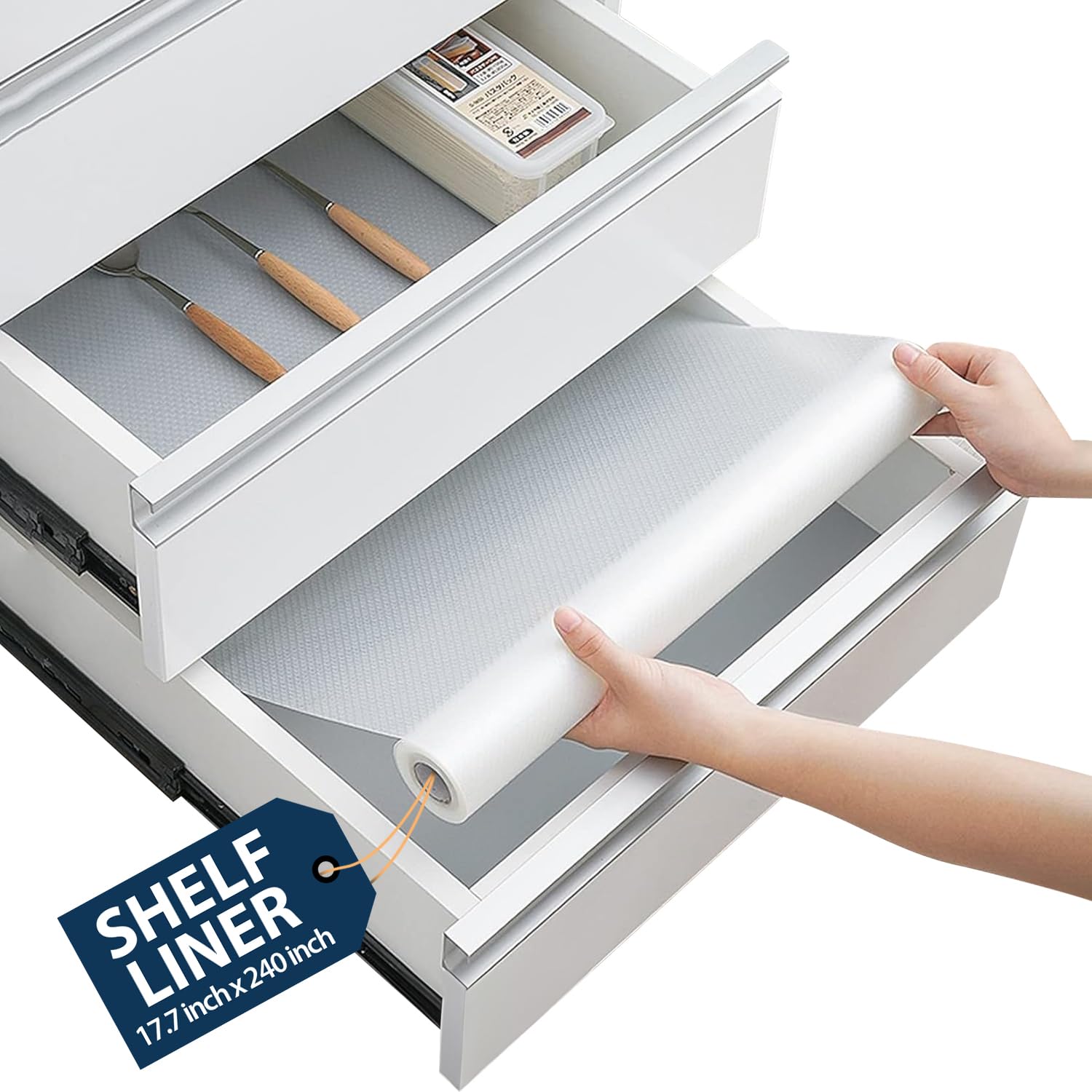 Shelf Liner Drawer Liner for Kitchen Cabinets Non-Adhesive by Linda’s ...