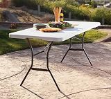 LIFETIME Essential 6 ft Fold-in-Half Table White Granite view 2
