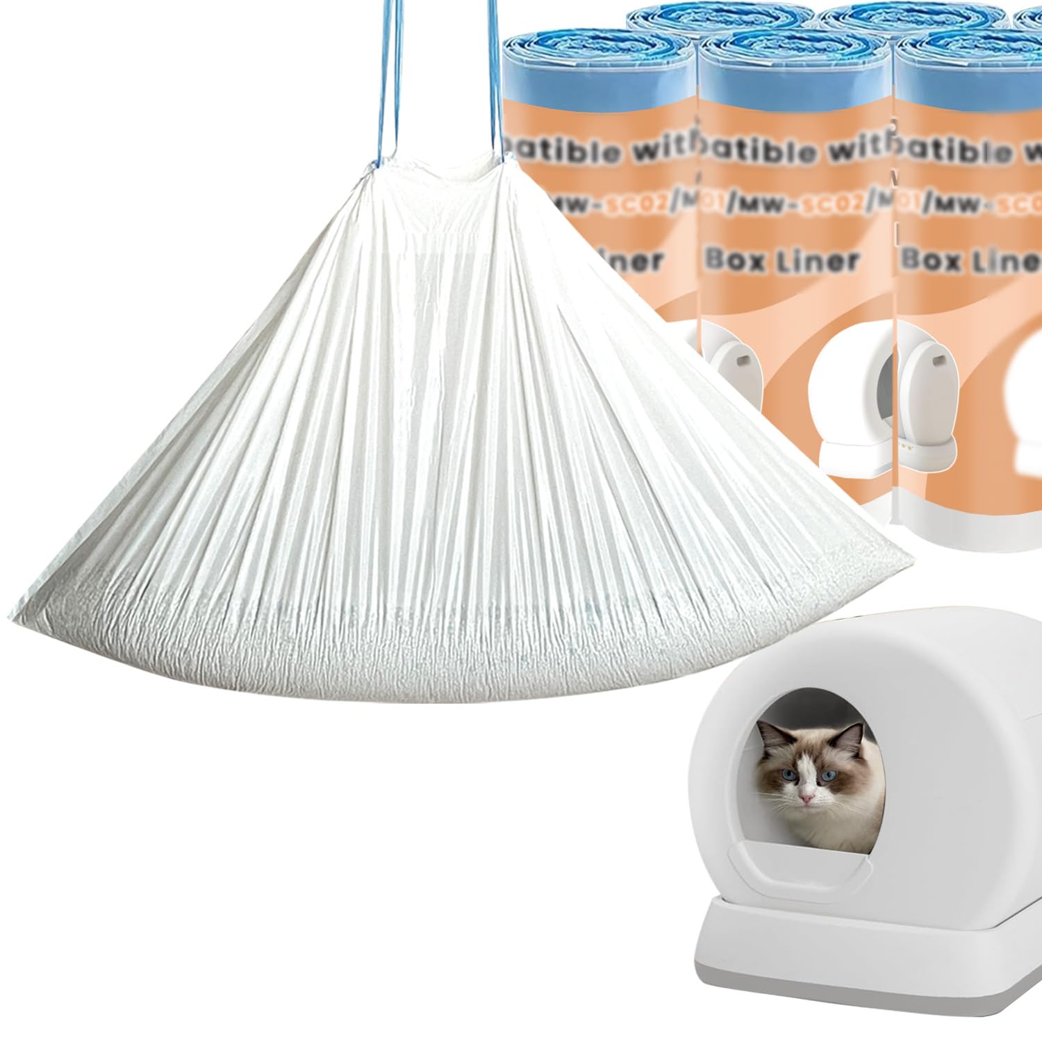120 Count Litter Bags Compatible with