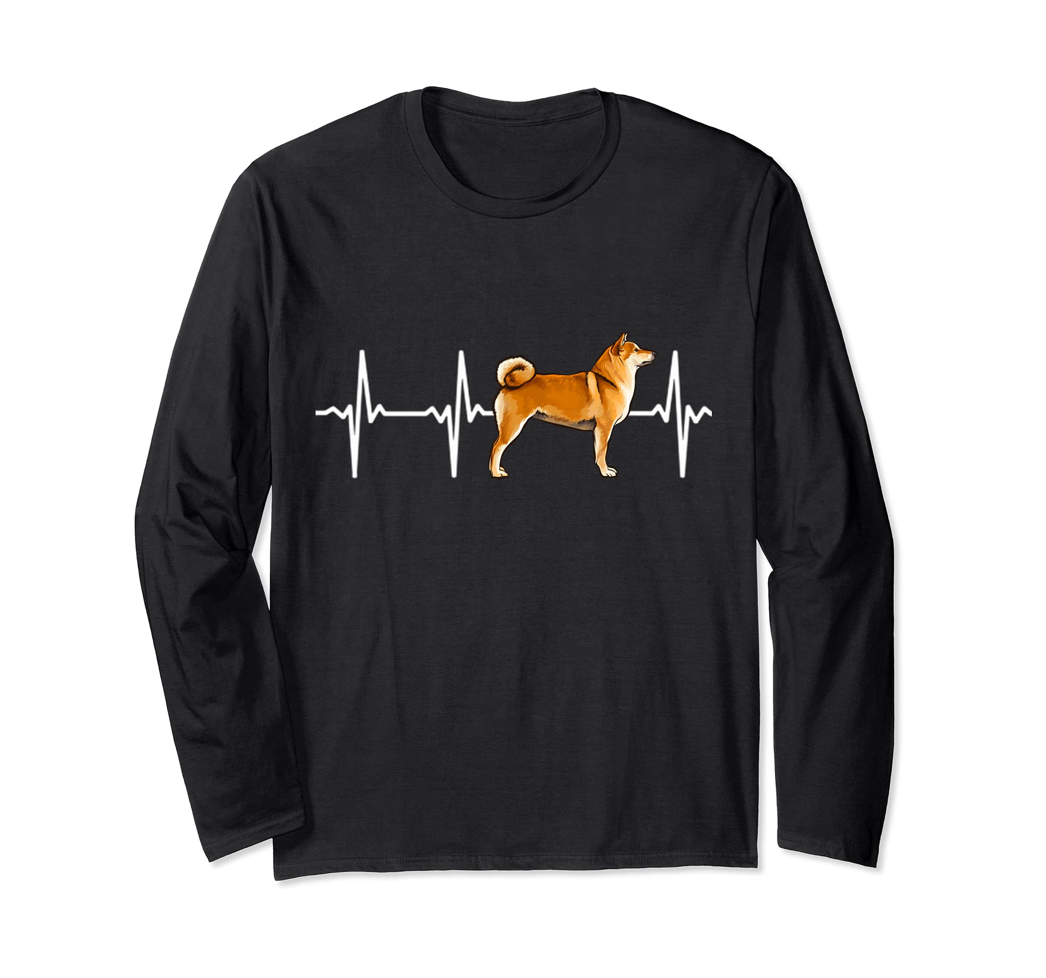 Shiba Inu Heartbeat Love My Dog Long Sleeve T-Shirt